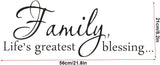 Vinilo Decorativo de Pared, Family Life, 22 x 8.3