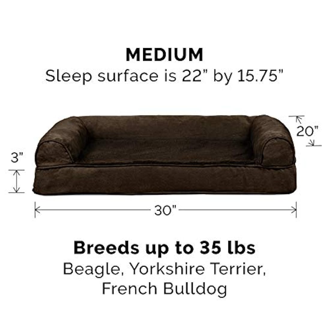 Cama para perro Furhaven - Tumbona ergonómica  terapéutico