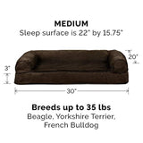 Cama para perro Furhaven - Tumbona ergonómica  terapéutico