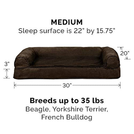 Cama para perro Furhaven - Tumbona ergonómica  terapéutico