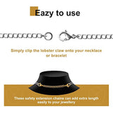 Extensores de collar, 10 piezas de acero inoxidable oro