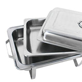 Plato con patas plegables completo de acero inoxidable