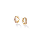 Aretes de presión pequeños chapados en oro de 14 quilates