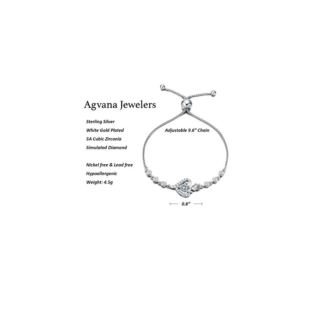 Pulseras de piedra natal de eslabones AGVANA Rosy Reverie