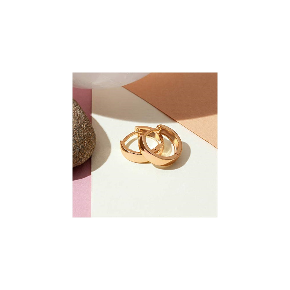 Aretes de plata tipo argolla para mujer