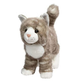 Peluches de gato con cremallera gris
