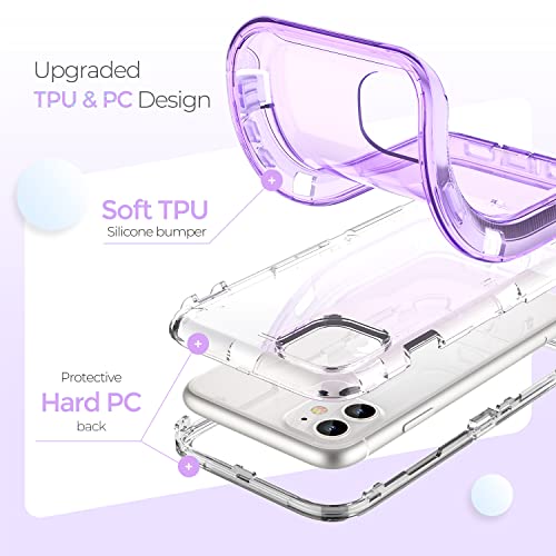 ORIbox - Funda compatible con iPhone 11, resistente a los golpes, anticaídas, transparente