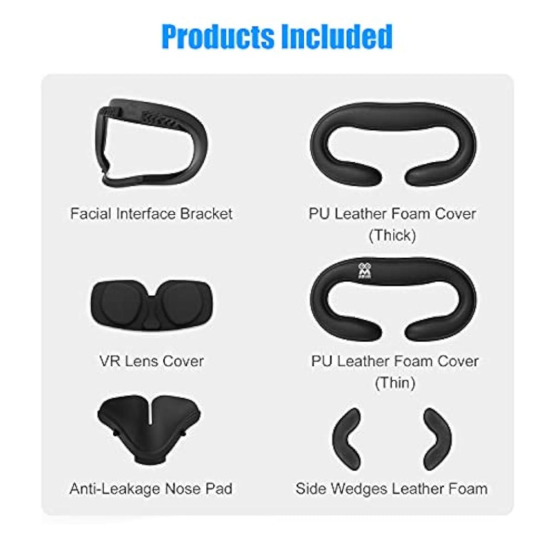 Juego de 7 piezas para Oculus Quest 2 (Negro, 7 en 1)