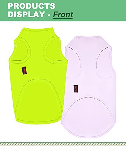 Paquete de 2 Camisas  refrescantes para perros, ropa para perros instantáneos, ultra ligeras, transpirables, sin mangas, para perros pequeños, cachorros, niñas, talla M