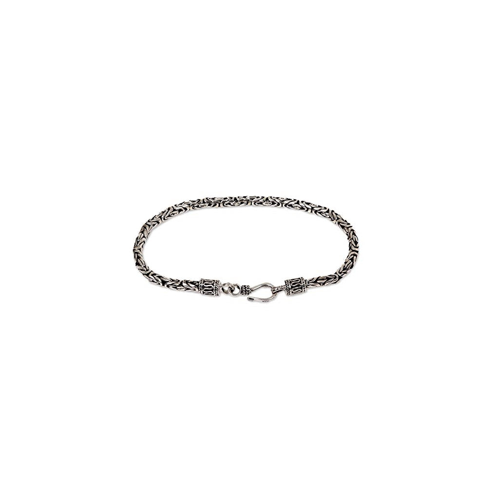 Pulseras de cadena balinesa de plata de ley 925