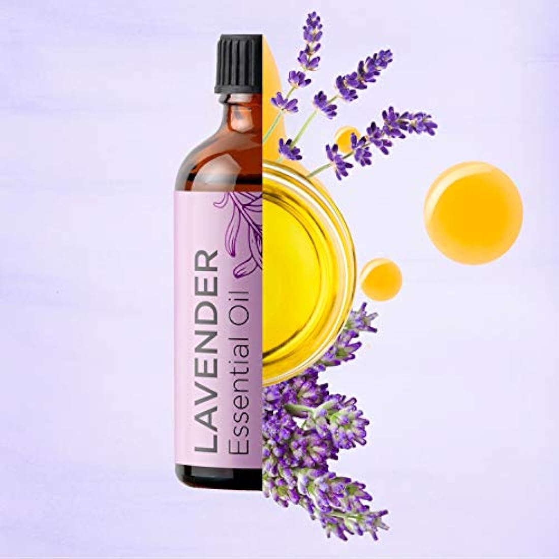 Aceite esencial de lavanda pura para la piel y el cabello