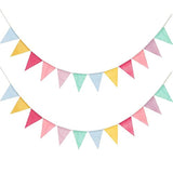 24 banderines multicolor Pennant banderines triangulares