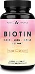Biotina 10000 mcg para el cabello, uñas y piel
