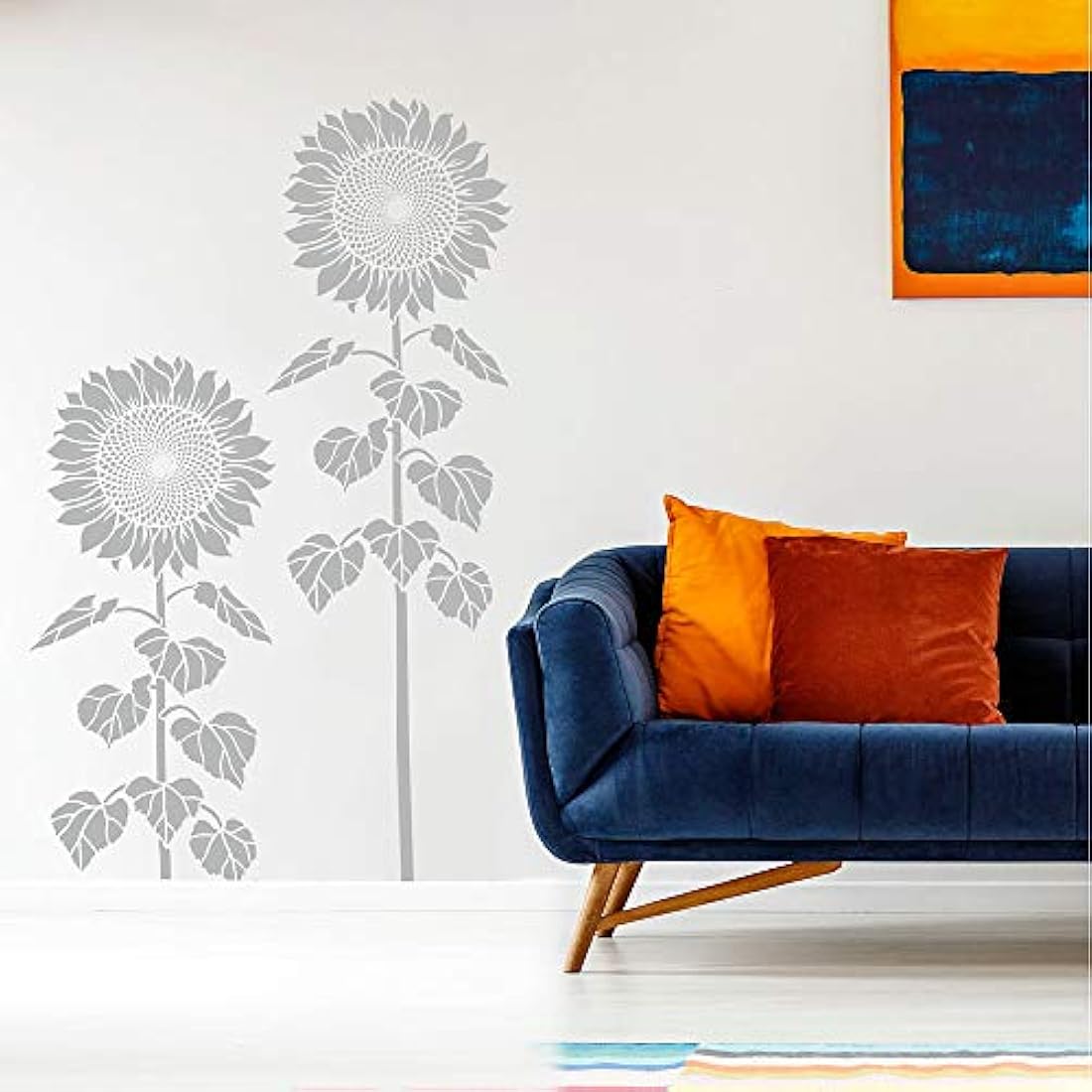 Plantillas florales para paredes - Diseños de plantillas de flores