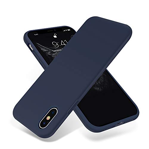OTOFLY - Funda protectora de goma de silicona suave de alta calidad, compatible con Apple iPhone X (solamente), color azul medianoche