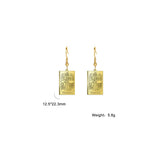 Aretes colgantes de cartas de tarot de acero inoxidable