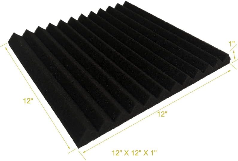 Paneles acústicos de 52 unidades, espuma para estudio, 12x12x1