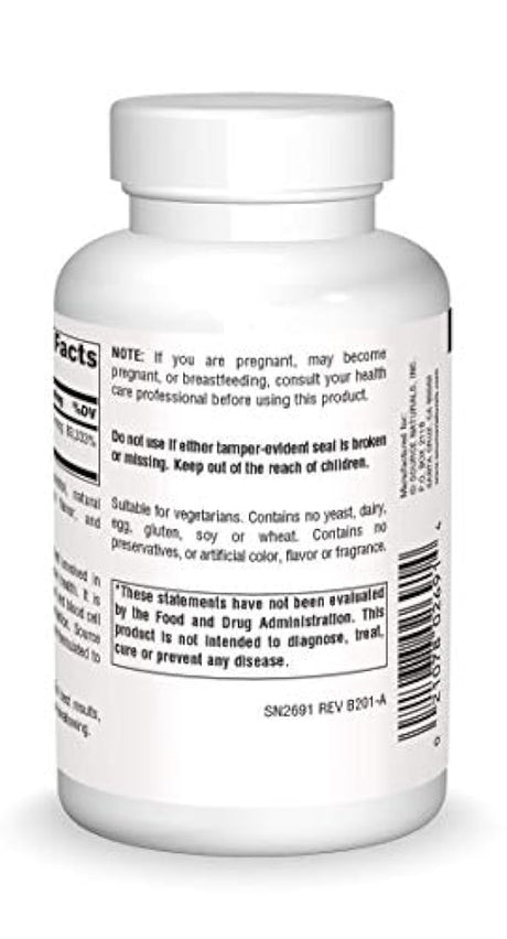 Fuente Naturals Vitamina B-12 2000 mcg Losanje, 200 Count