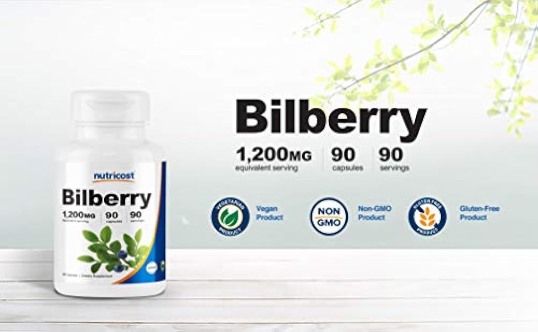 Nutricost Bilberry Capsules 1200mg 90 Cápsulas Vegetarianas