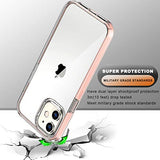 COOLQO - Funda transparente de silicona de cuerpo completo 360º a prueba de golpes, compatible con iPhone 12 / iPhone 12 Pro de 6.1 pulgadas [con 2 protectores de pantalla de vidrio templado], rosa