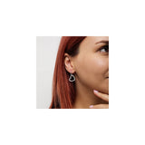 Aretes de corazón chapados en oro de 14 quilates para mujer