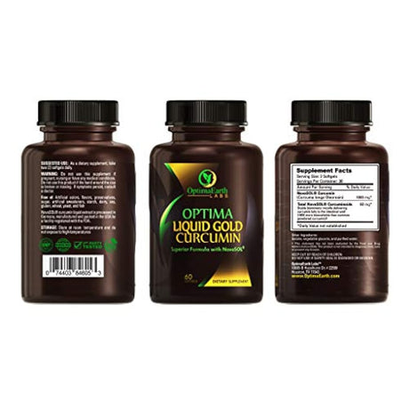 OptimaEarth Curcumina líquida dorada  NovaSol- Suplemento