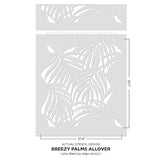 Plantilla para pared con diseño de palmeras para pintar paredes