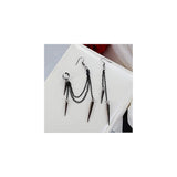 Aretes de remache largos y cortos estilo retro