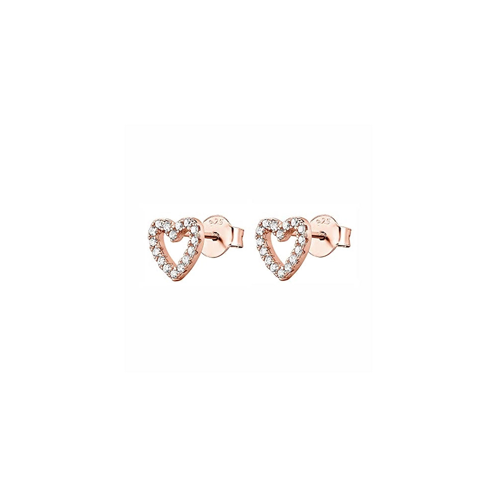 Aretes de plata  chapados en oro de 14 quilates para mujer