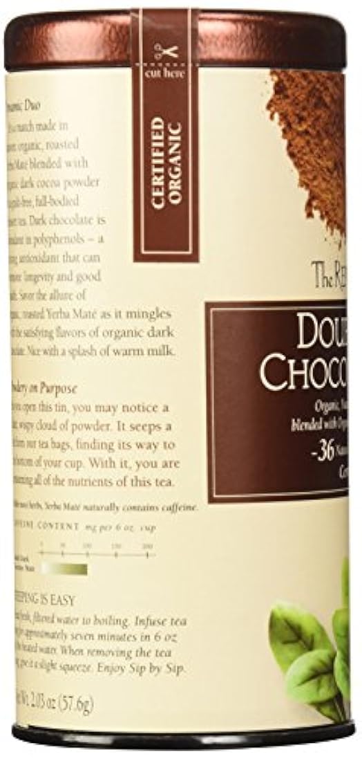 té Mate orgánico Chocolate doble oscuro, 36 bolsitas