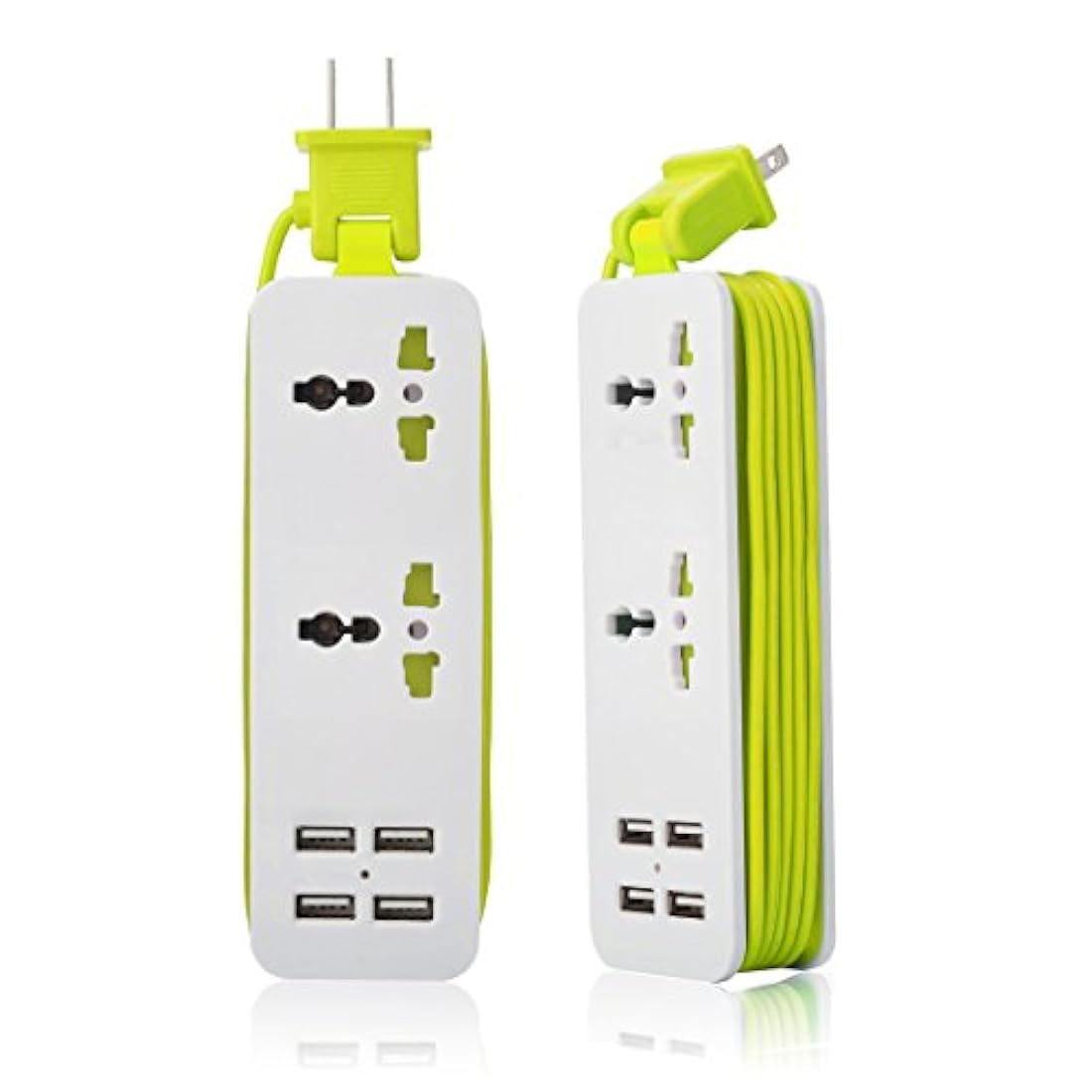 multifuncional Travel Power Strip, Verde