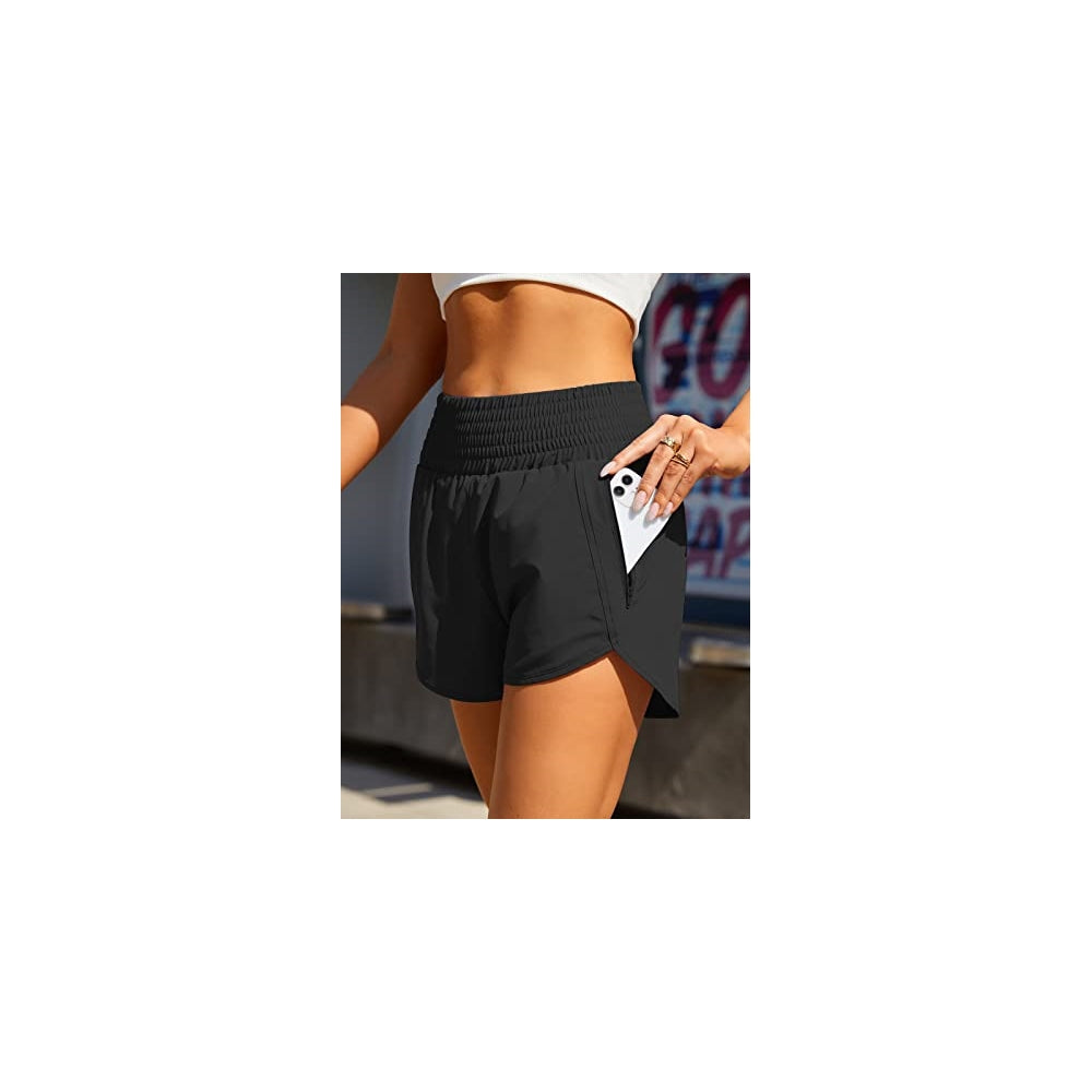 Shorts cortos deportivos de cintura alta para mujer talla L