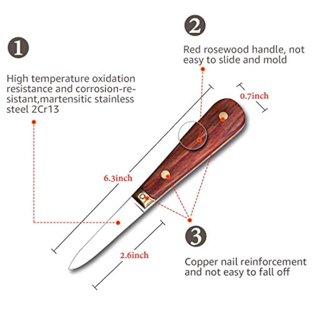 Oyster Shucking Knife,2 Oyster Knife And 1 Oyster Shucking