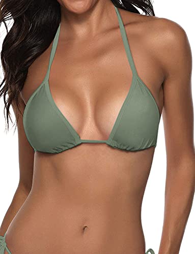 Suvimuga Top de bikini triangular para mujer