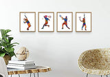 juego de 4 cartel decorativo sin marco de pared