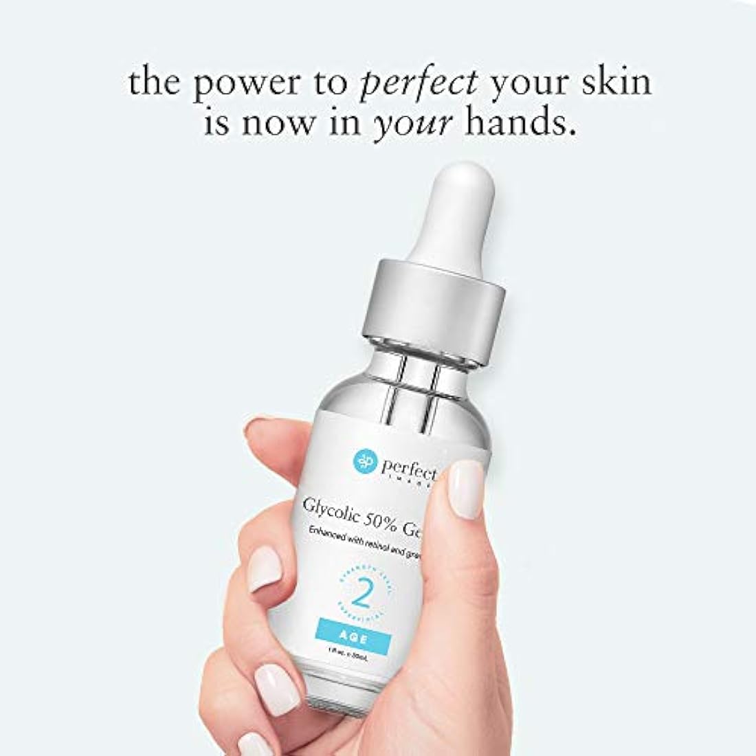 Gel peel, Ácido Glicólico 50 %, mejorado con retinol y extracto de té verde (tratamiento profesional de la piel), 1 oz