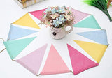 24 banderines multicolor Pennant banderines triangulares