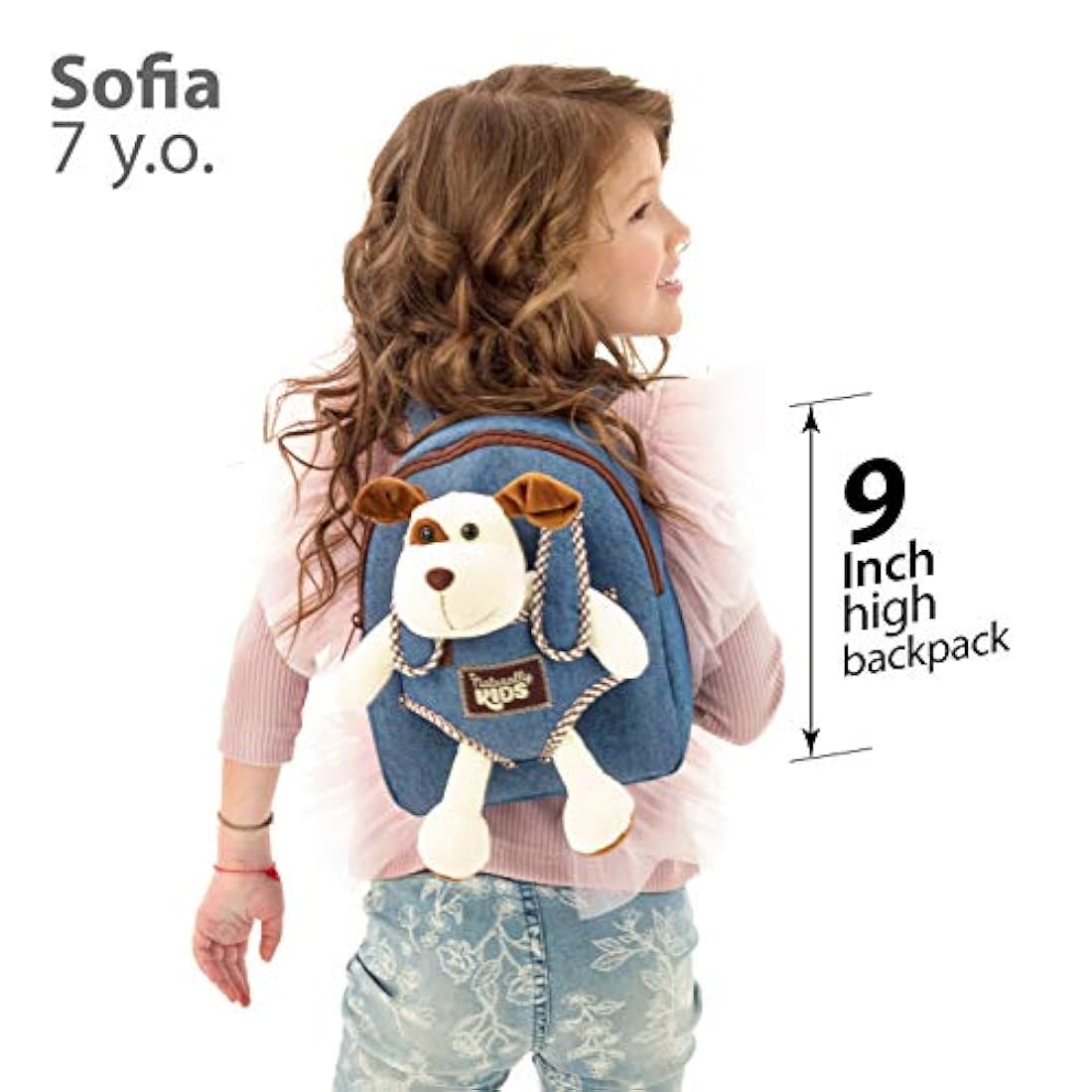 Mochila de perro de peluche para niños