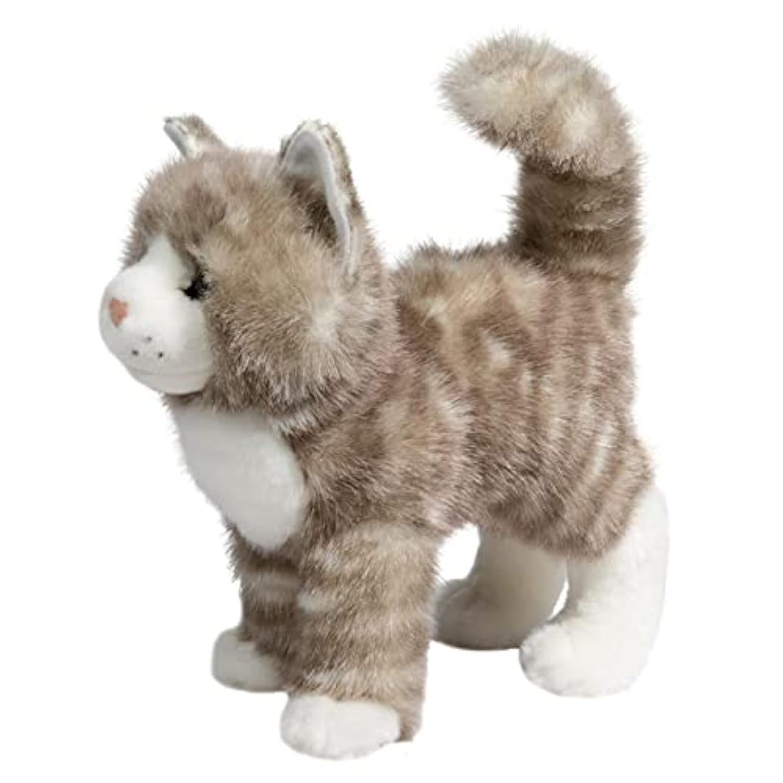 Peluches de gato con cremallera gris