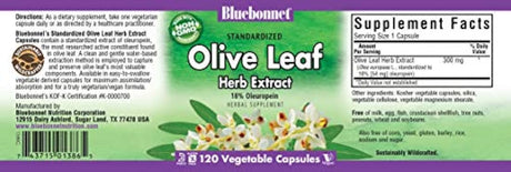 Bluebonnet Suplemento de extracto de hoja de olivo 120 uni