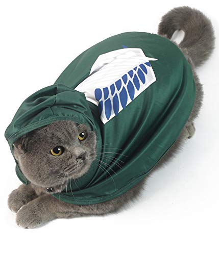 Impoosy - Disfraz de Halloween para gatos, prenda divertida para cachorros, prenda cosplay para gatitos, traje para perros pequeños (talla S)