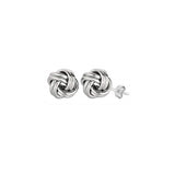 Aretes de plata con acabado de rodio para mujeres