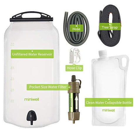 miniwell - Filtro de agua de gravedad ultraligero versátil