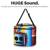 Parlantes, altavoz Bluetooth, 1 enfriador con altavoces