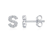 Pendientes de diamantes simulados 925 Plata esterlina
