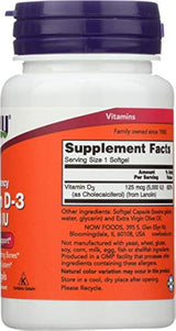 Now Foods Vitamina D3 5000 IU – 120 softgels, 2 Pack