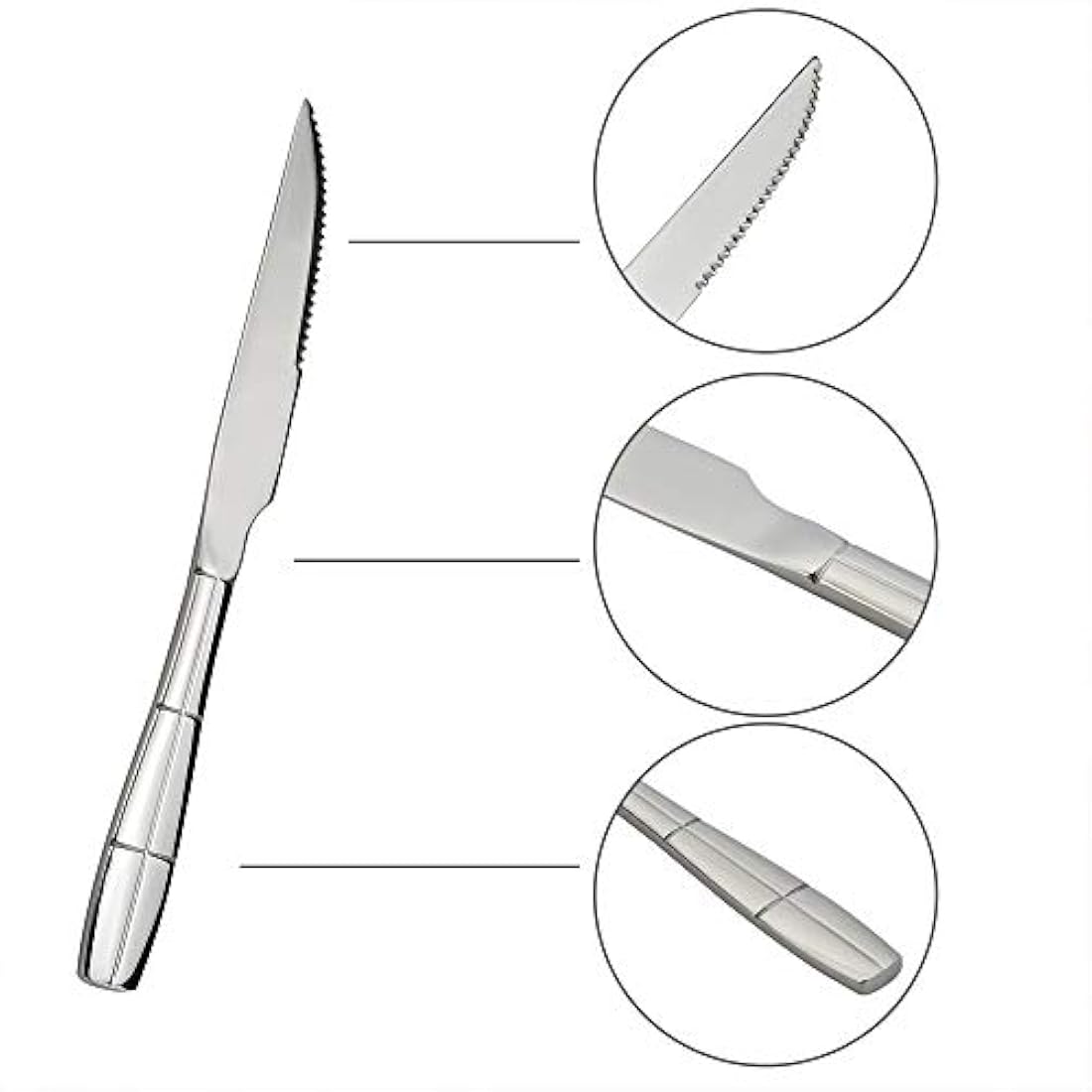 Cuchillos de mesa acero inoxidable, 9.37 -Eagrye