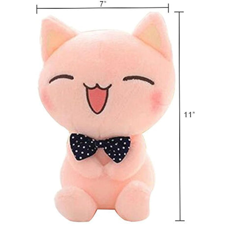 Muñeco de peluche, gato de 11 pulgadas, color rosa