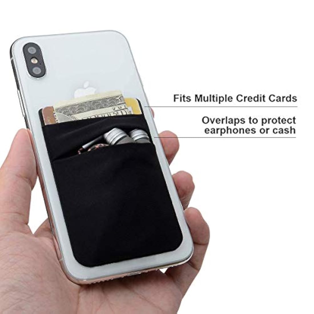 Funda de licra elástica para tarjetas de crédito