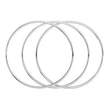 Tres pulseras de brazalete de plata esterlina